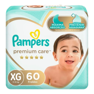 Fralda Pampers Premium Care XG 60 unidades